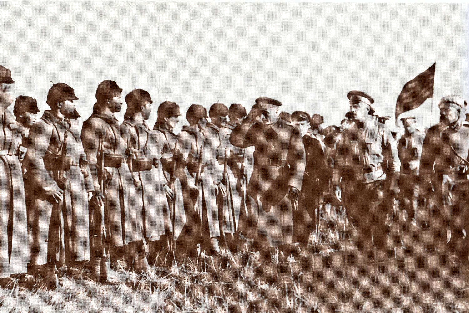 ryska inbordeskriget koltjak inspekterar trupp 13b ryska inbordeskriget koltjak inspekterar trupp 13b